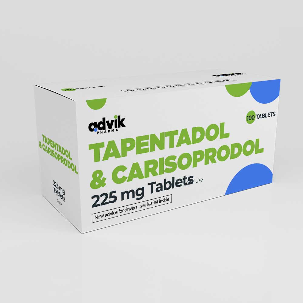 Tapentadol & Carisoprodol, Tapentadol & Carisoprodol tablet, Tapentadol & Carisoprodol tablet 225mg