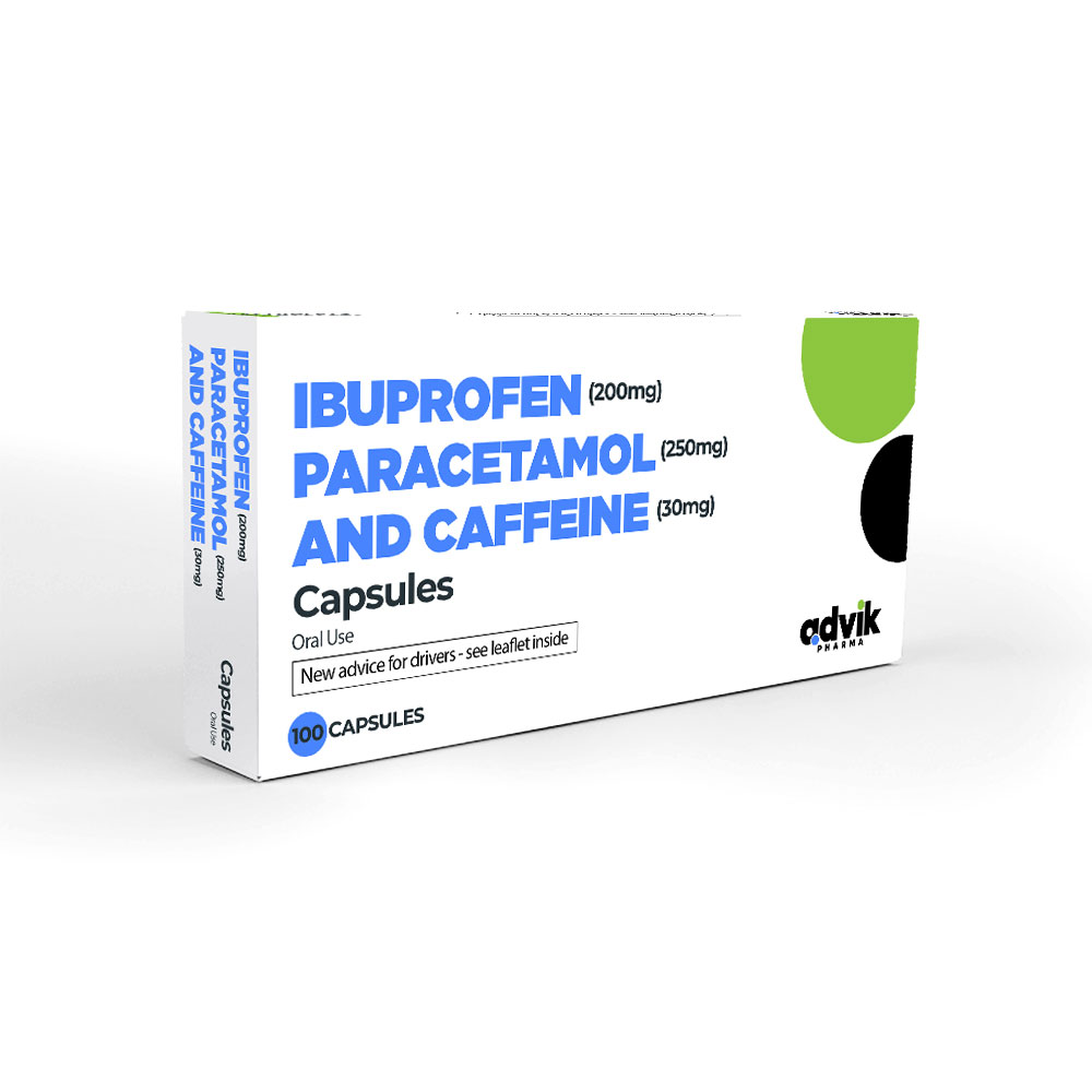 Ibuprofen, Paracetamol, Caffeine, Capsule, Ibuprofen Paracetamol Caffeine Capsule,